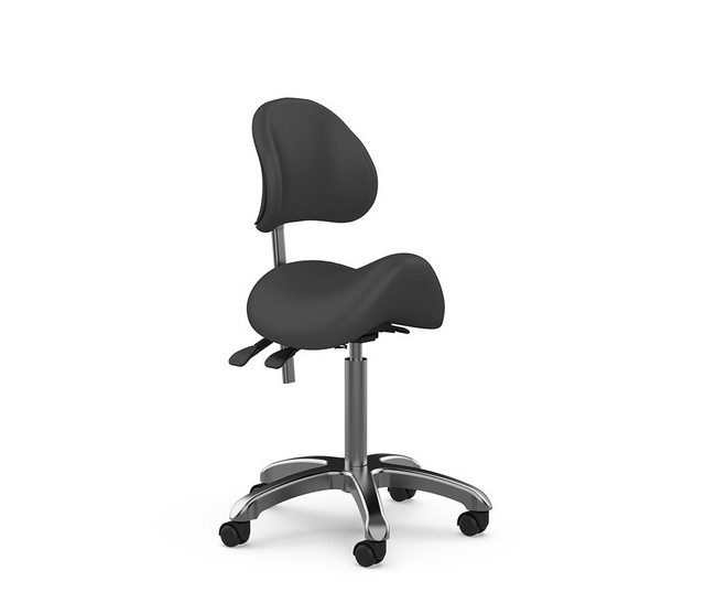Silverfox 1025 Saddle Stool With Back Support - Image 2