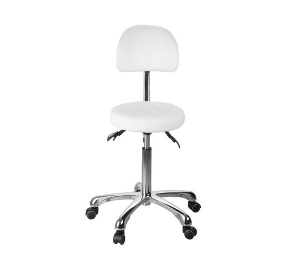 1025B – Premium Rolling Stool with Back Support | Ergonomic Medical & Spa Seating - Image 2