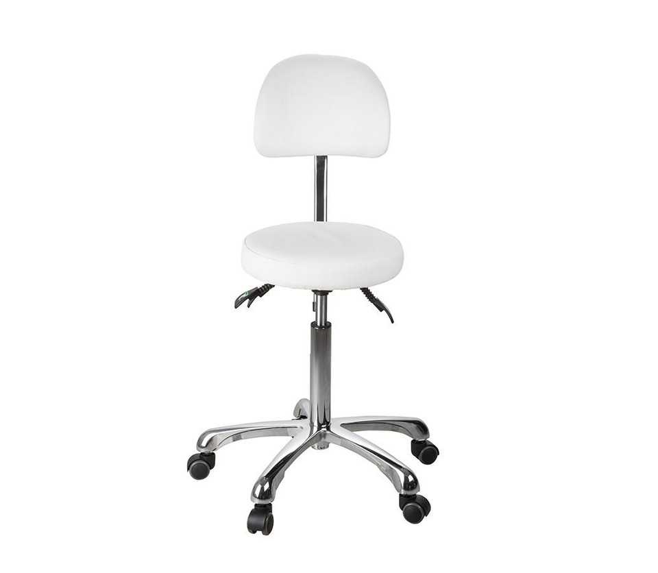 1025B – Premium Rolling Stool with Back Support | Ergonomic Medical & Spa Seating - Image 2