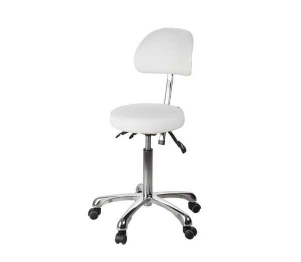 1025B – Premium Rolling Stool with Back Support | Ergonomic Medical & Spa Seating - Image 4
