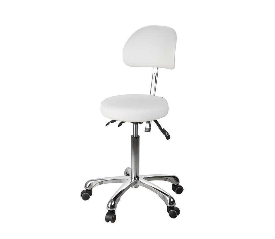 1025B – Premium Rolling Stool with Back Support | Ergonomic Medical & Spa Seating - Image 4