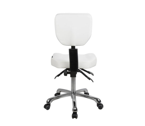 Contoured Rolling Stool With Back Support - Image 4