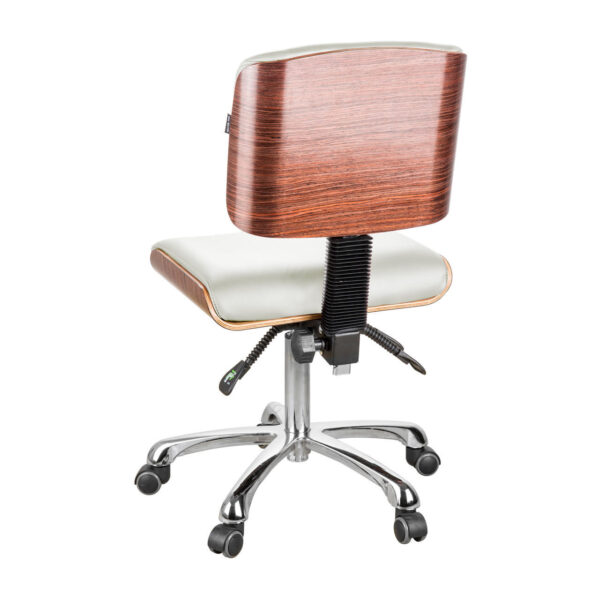 Silverfox 1071 – Luxury Rolling Stool with Back Support - Image 2