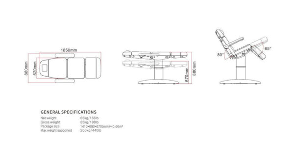 Silverfox 2222B – Multi-Function Adjustable Exam & Treatment Chair - Image 7