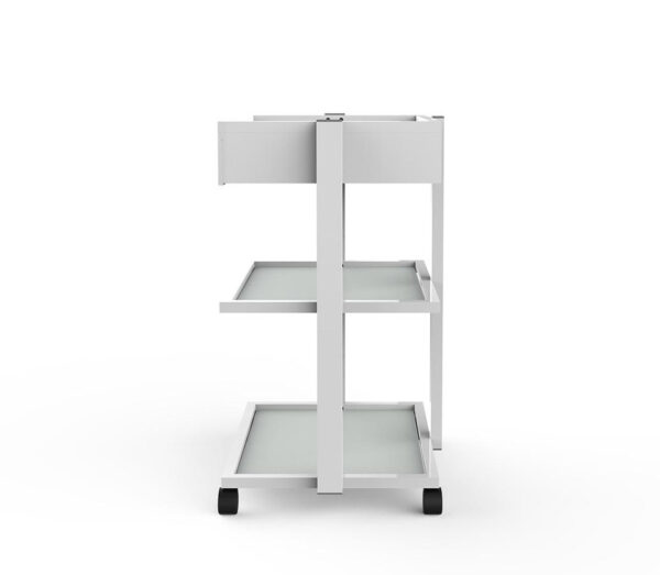 Silverfox 1040A – Glass Shelf Medical Cart with Locking Drawer | Professional Spa & Clinic Utility Trolley - Image 3