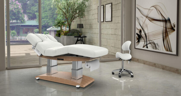 2259+ Woody Dual Tower Electric Spa Bed – Luxury Motorized Treatment Table with Wooden Base - Image 2