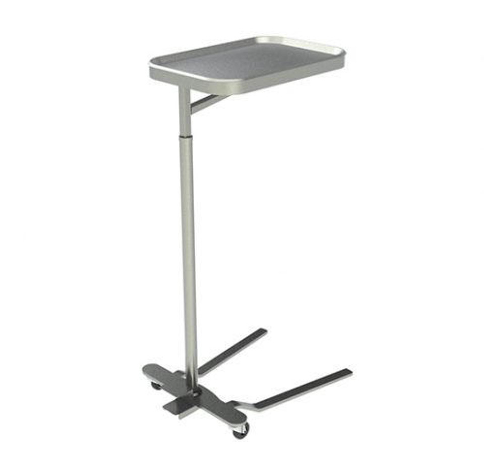UMF Mayo Instrument Stand with Stainless Steel Tray – Adjustable Medical Equipment