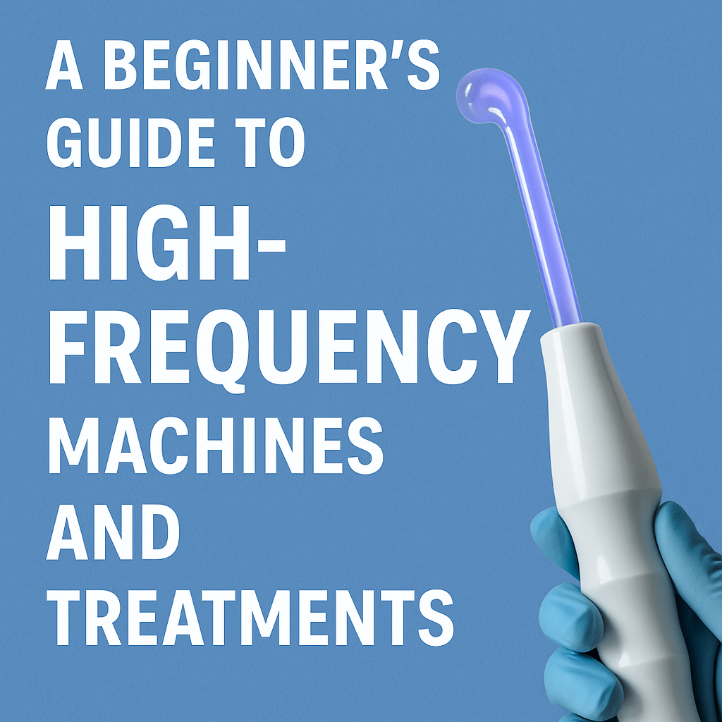 Professional high-frequency facial machine used in medspa treatment