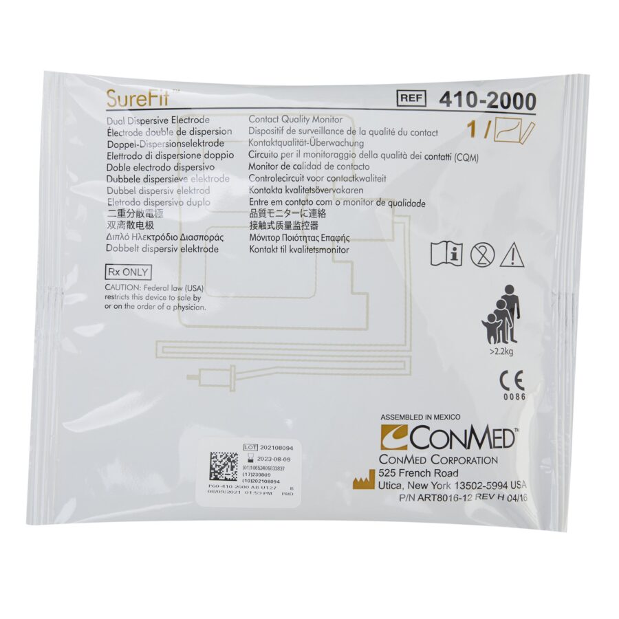 ConMed 410-2000 / 410-2100 / 410-2200 SureFit Grounding Pads (100/Box) - Image 3