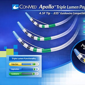 ConMed Apollo AC 3-Lumen 4.5F Cannulas — 20mm & 30mm (7104AC, 7105AC)