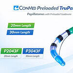 ConMed Preloaded TruPass Papillotomes — 20mm & 30mm Working Lengths (P2043F, P3043F)